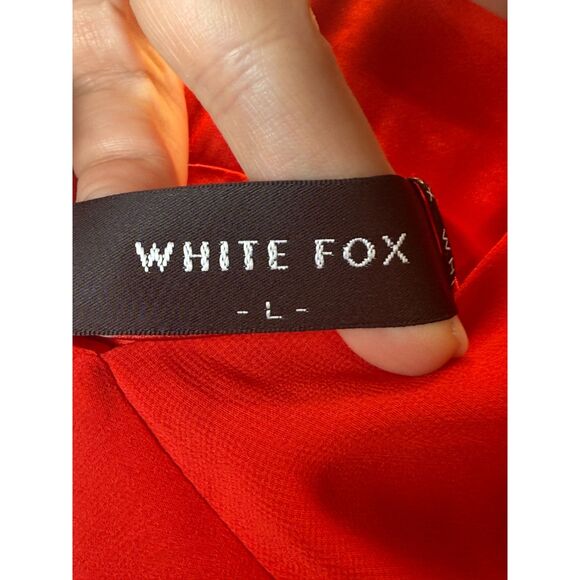 White Fox Like That Mini Dress Women’s Size Large Red Cocktail Party NEW - Picture 6 of 13